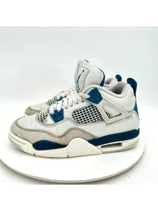 Nike Air Jordan 4 Retro Youth Size 5.5Y women 7 HF4281-141 Industrial Blue Shoes