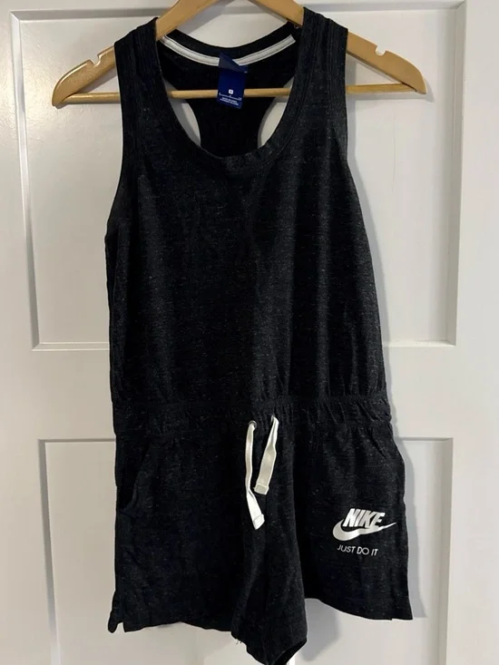 Nike Black Racerback women’s Romper with Drawstring
