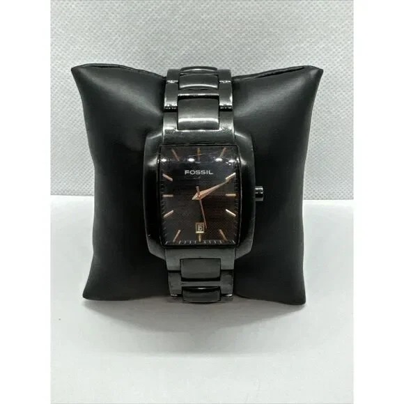 Fossil FS4120 Men's Black Stainless Steel Analog Dial Quartz Wrist Watch JNA343