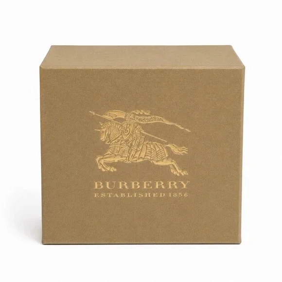 Burberry Empty Watch Presentation Box Case w/ Manual Booklet Authentic Beige