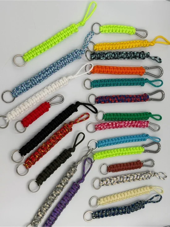 Y’all please buy one 🥹Handmade Paracord Keychains - Mixed Bright Colors