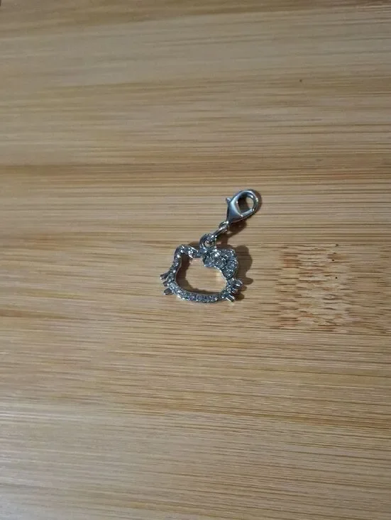 Hello Kitty Dangle With Rhinestones For Floating Lockets