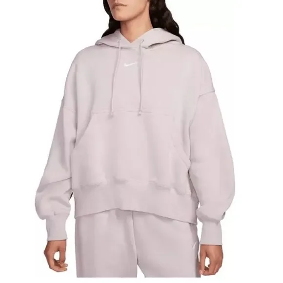 Nike Phoenix Fleece Oversized Pullover Hoodie Platinum Violet Size Small Lilac