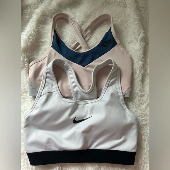 Nike Lot of 2 Sports Bras XS Windrunner Cross Back & Nike Pro Swoosh Padded