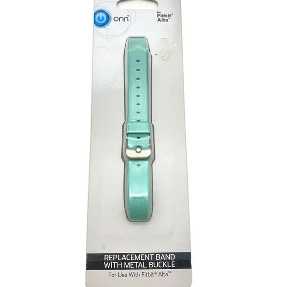 Fitbit‎ Alta Onn Replacement Band Aqua Green With Metal Buckle New