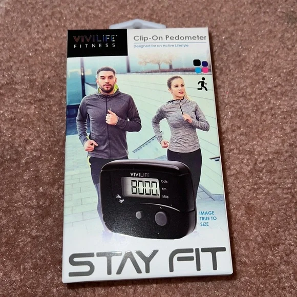 NWT ViviLife Fitness Clip On Pedometer Stay Fit Stay Fit