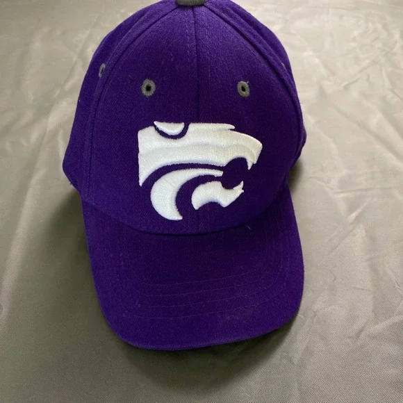 K-STATE infant/toddler hats. Lot of 2. Purple w/White‎ embroidered logo