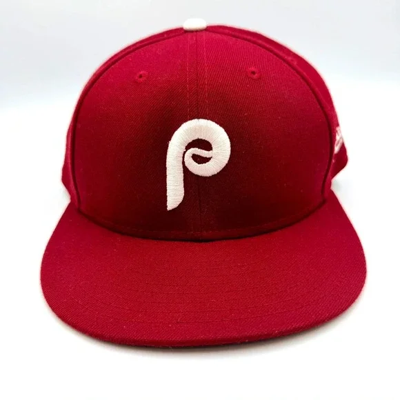 New Era 59FIFTY Philadelphia Phillies Throwback Hat Fitted 7 1/2 Maroon MLB