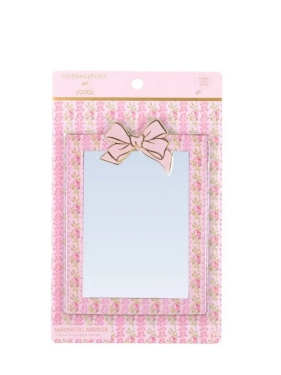LoveShackFancy × Target - Yoobi Strawberry Macaroon Magnetic Mirror Strawberry