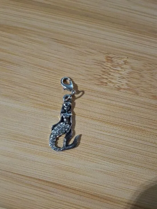 Silver-tone Mermaid Dangle For Floating Lockets