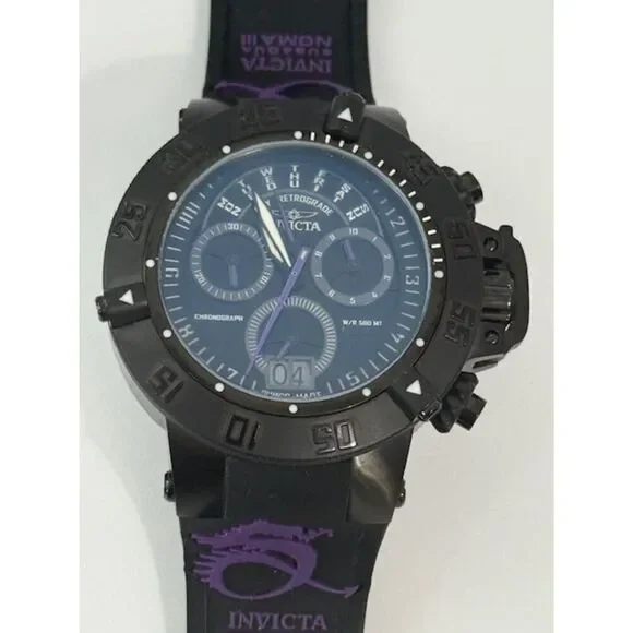 Invicta Men's Subaqua Noma III Swiss Chronograph Silicone Black Dial Watch 10190