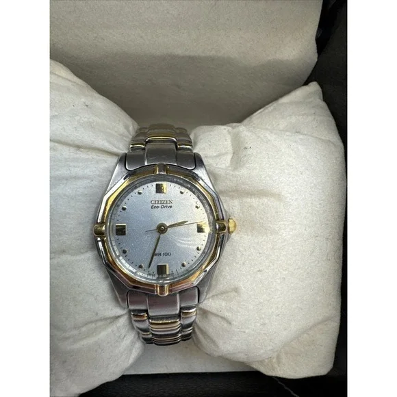 Citizen Eco Drive Solar Tech Steel Two Tone Vintage Date Watch WR100 B230-H17303