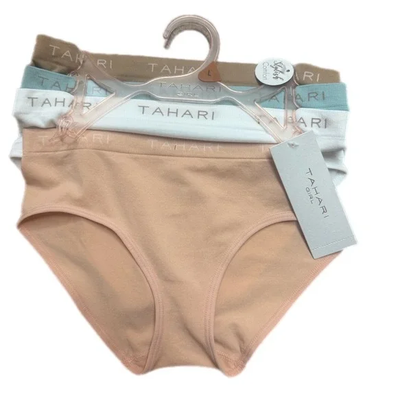 Tahari Seamless Hipster Panties Kids‎ Size L 12-14 Multi New 4Pack