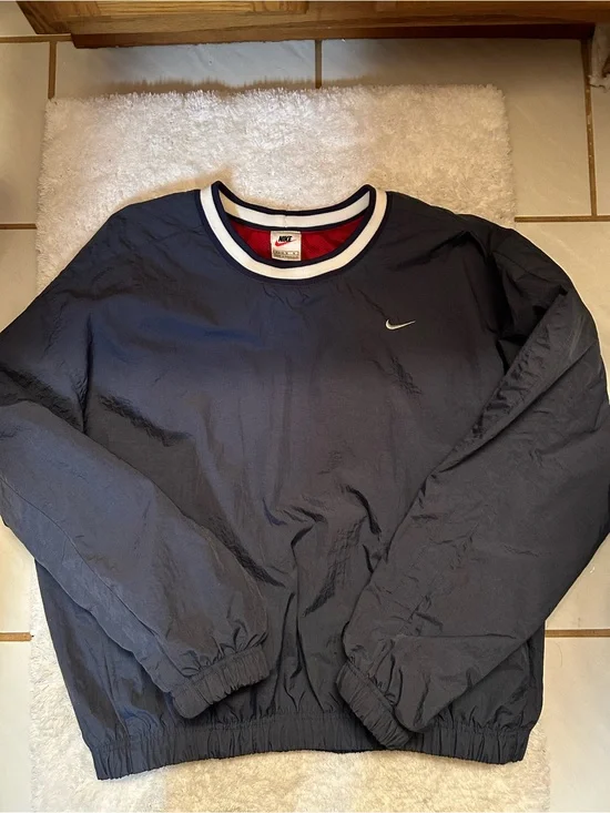 Nike Navy Windbreaker Pullover Women Medium