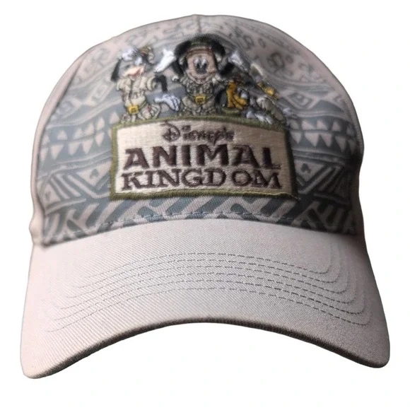 Disney Animal Kingdom Disney Parks Baseball Embroidered Mickey Goofy Cap‎ Youth