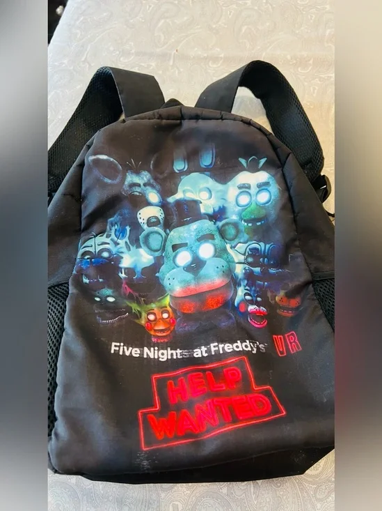 Five Nights at Freddy's 'Help Wanted' Black Graphic kids Backpack