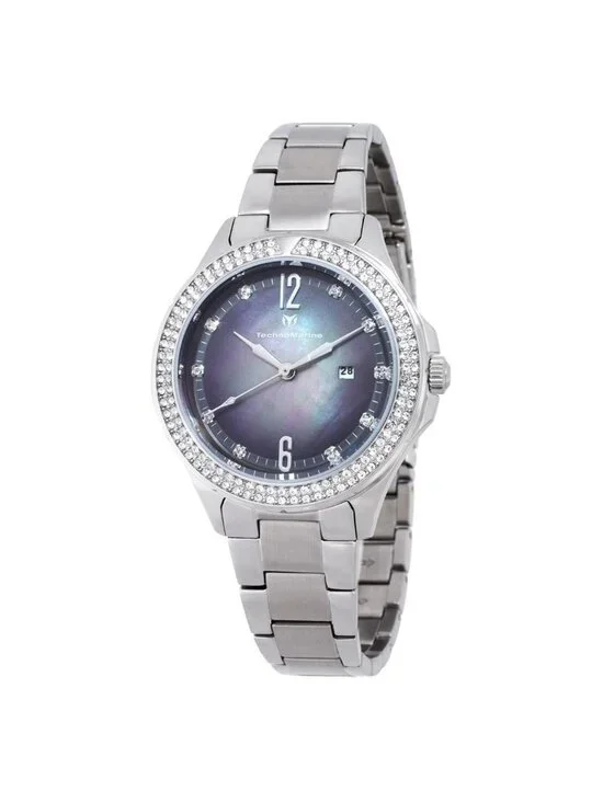 NWT Technomarine Luna Quartz Crystal Ladies Watch