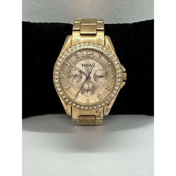 Fossil Riley ES2811 Women's Rose Gold-Tone Analog Dial Quartz Wrist Watch JNA333