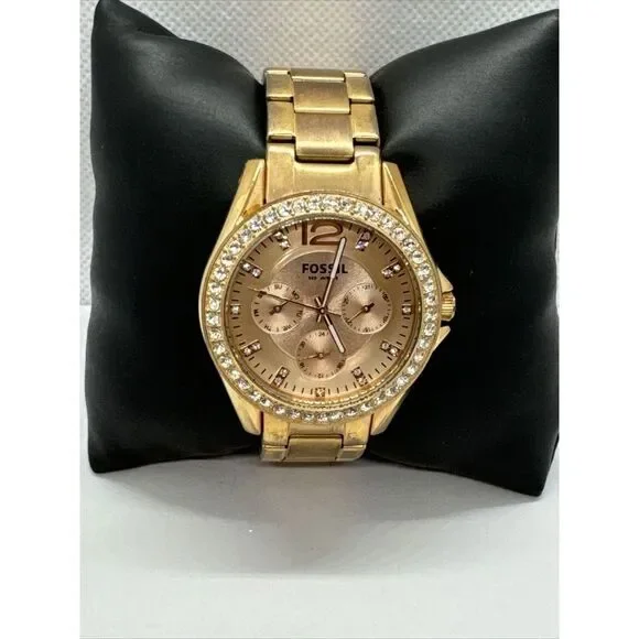 Fossil Riley ES2811 Women's Rose Gold-Tone Analog Dial Quartz Wrist Watch JNA336