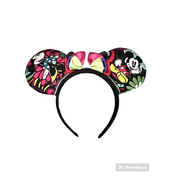 Disney Mickey & Minnie Colorful‎ Headband  Round Ears  Fabric