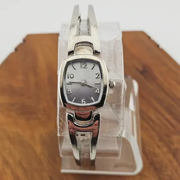 Women's Silver Tone Bracelet Link Watch Gray Analog Dial Casual Basic Everyday