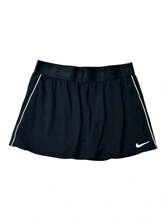 Nike Black Skort with White Piping and Swoosh Vintage