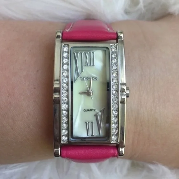 Terner Pink Rhinestone Watch