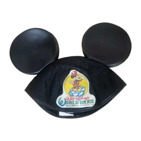 Vintage 1988 Walt Disney's World On Ice Felt Mickey Ears Hat
