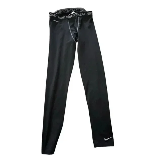 Nike Pro Combat Dri Fit Black Compression Elastic Waist Legging Size XXL