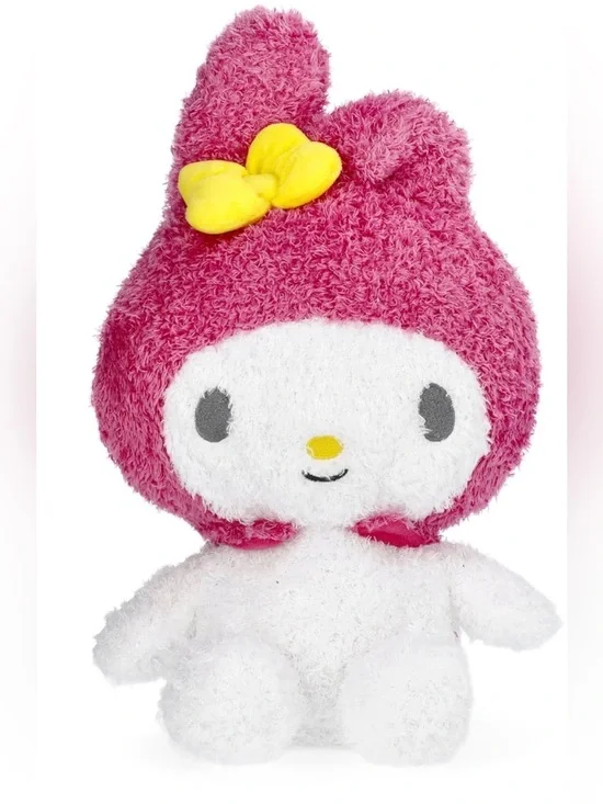 My Melody Sanrio Plush Backpack Small Pink White Yellow Bow Zipper Strap