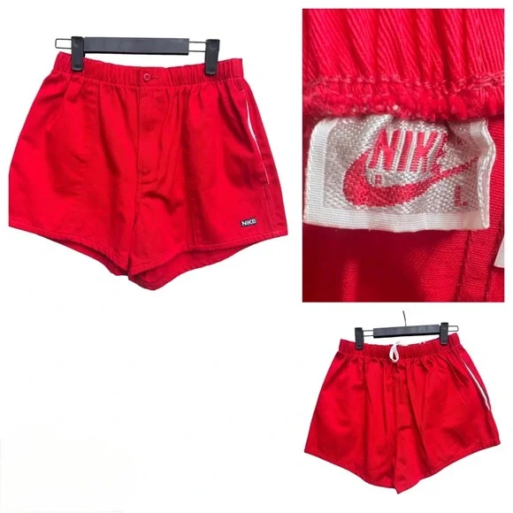 Vintage new nos NIKE red shorts m medium 90s