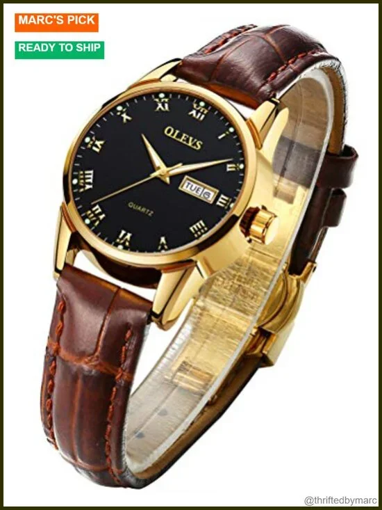 Women's Business Dress Watch Small Face Analog Quartz Luminous Day Date Leather