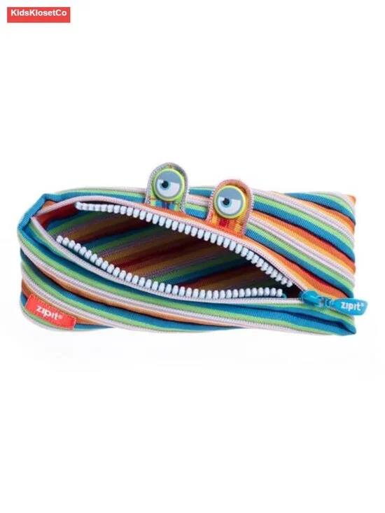 Monster Pencil Case for Kids, Zipper Pouch for School Supplies, Stationery Bag