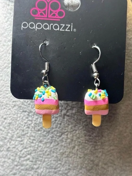 Paparazzi Kids Pink Popsicle Dangle Earrings