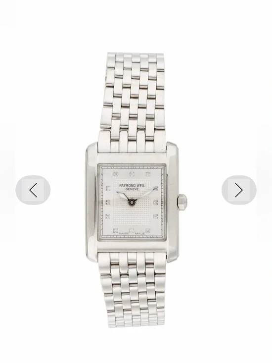 Raymond Weil Genève Women’s Swiss Quartz Diamond Dial Stainless Steel Watch