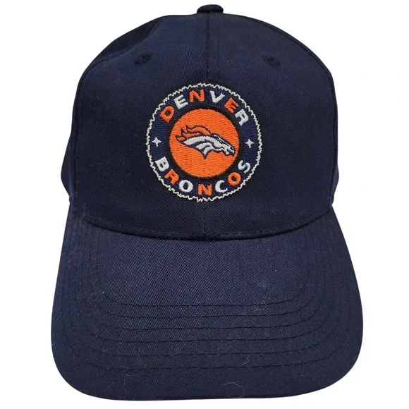 Annco Denver Broncos Youth Snapback Hat Navy Blue NFL Football Green Underbrim