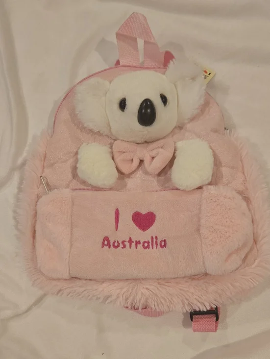 Pink Plush Koala Backpack - I ♥ Australia