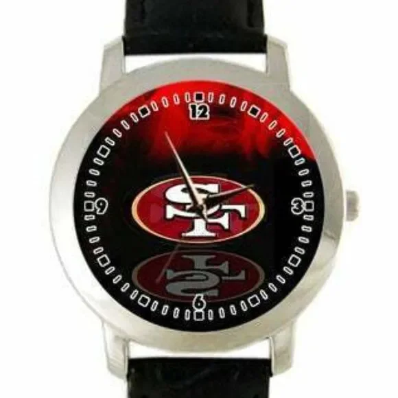 San Francisco 49ers NFL Watch Genuine Leath…