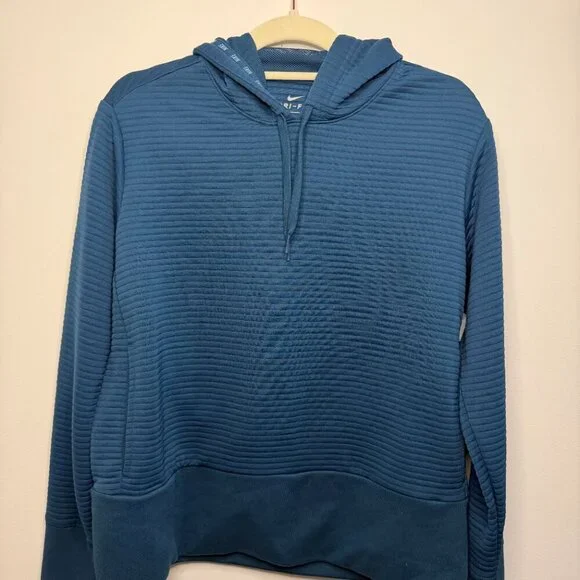 Nike Dri Fit Ribbed Hoodie Sweatshirt Pullover Active Athleisure - NWT - Medium