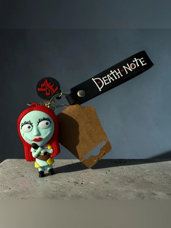 Nightmare Before Christmas Death Note Keychain with Sally Figurine