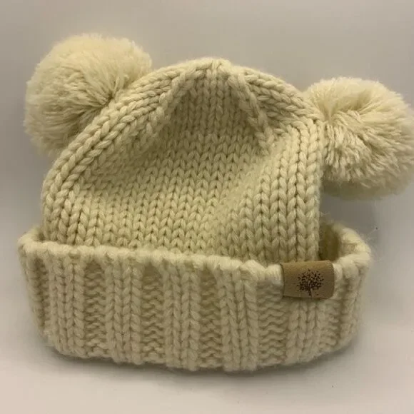 Bedford Road Heavy Knit Pom Pom Knit Hat
