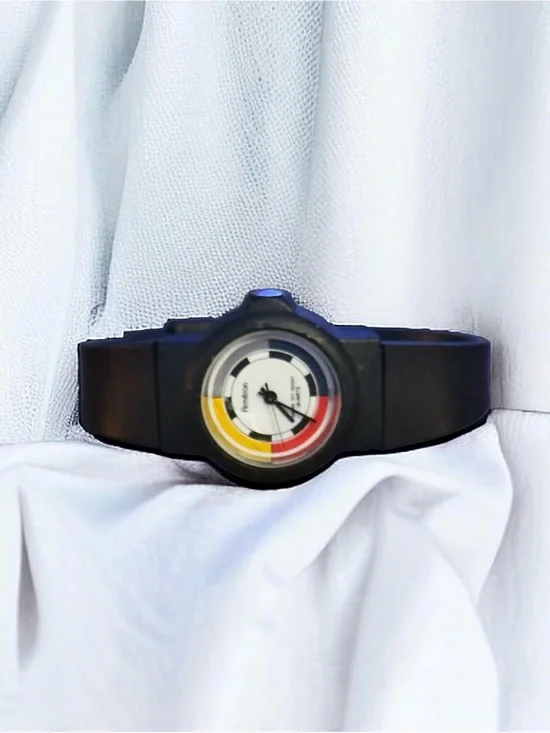 Vintage Armitron black rubber band watch