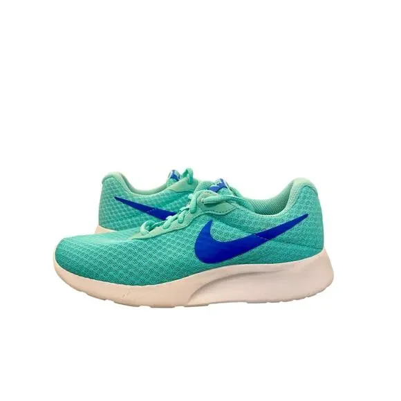 Nike Tanjun Teal Blue Mesh Running Shoes 6.5 Gorpcore Athleisure Sneakers Summer