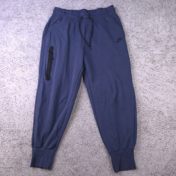 Nike Tech Fleece Joggers Womens Large Sweatpants Pants Blue Sportswear Tapered