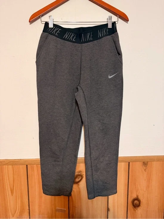 Nike Dark Gray Logo Elastic-Waist Track Joggers