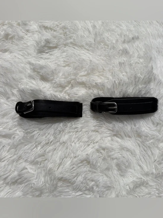 Child’s Black Leather English Horseback Riding Elastic Garter Straps