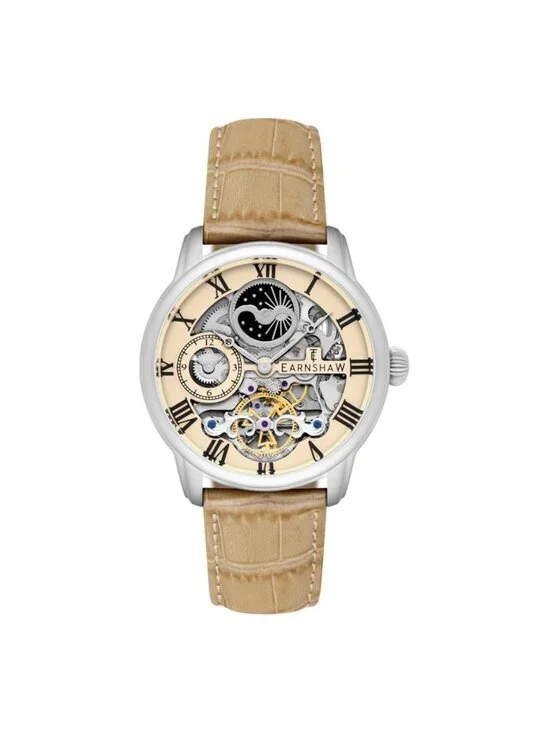 NWT Thomas Earnshaw Longitude Beige Dial Men's Watch