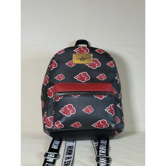 Bioworld Naruto Shippuden Collection Akatsuki Red Cloud Mini Backpack *Read*