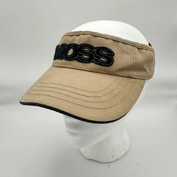 Vintage Mossimo Visor Cap Youth 8-20‎ Brown Logo Streetwear 90s Y2K Frosted Tips