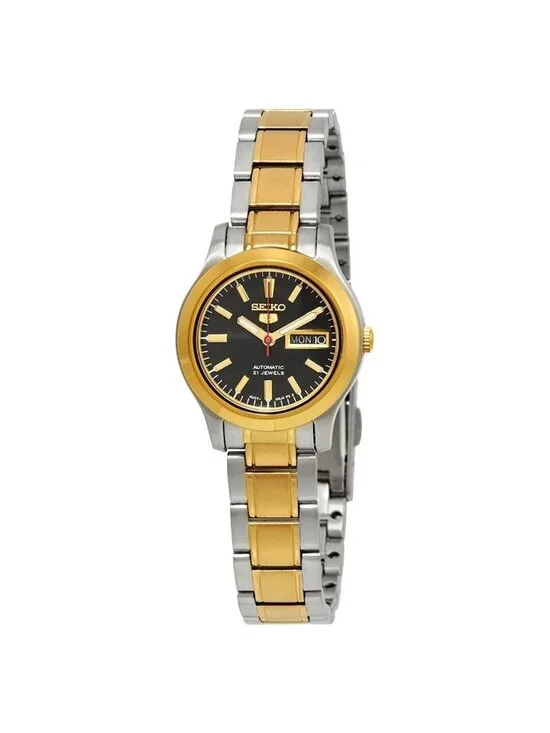 NWT Seiko Series 5 Automatic Black Dial Ladies Watch